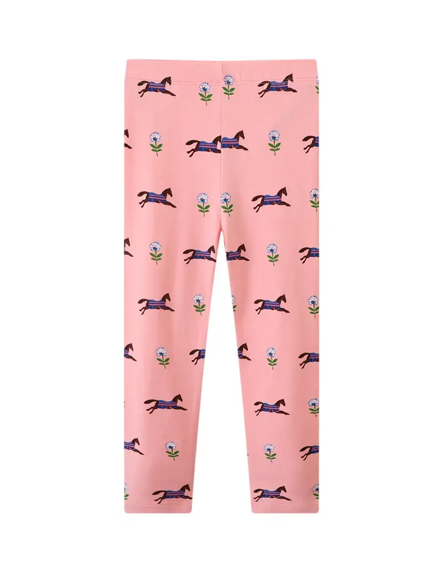 Girls Pink Dinosaur Printed Leggings Western Style - Image 4