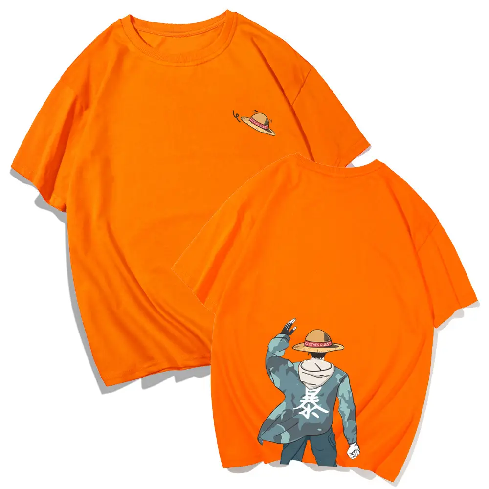 Men Women Orange One Piece T-Shirt Shorts Set - Image 14