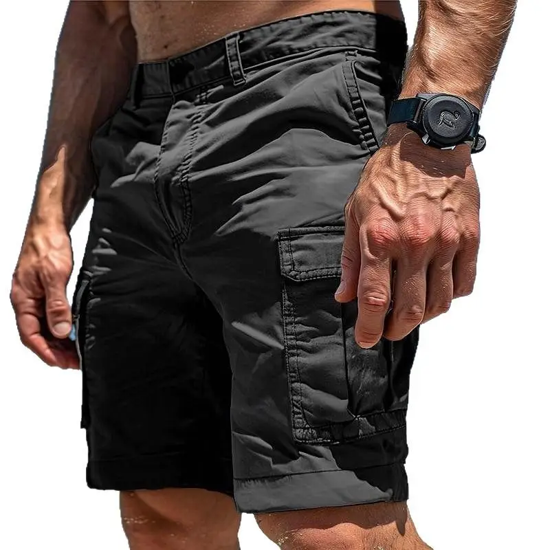 2025 Men's Camo Multi-Pocket Shorts Large - Image 3
