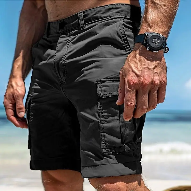 2025 Men's Camo Multi-Pocket Shorts Large - Image 7