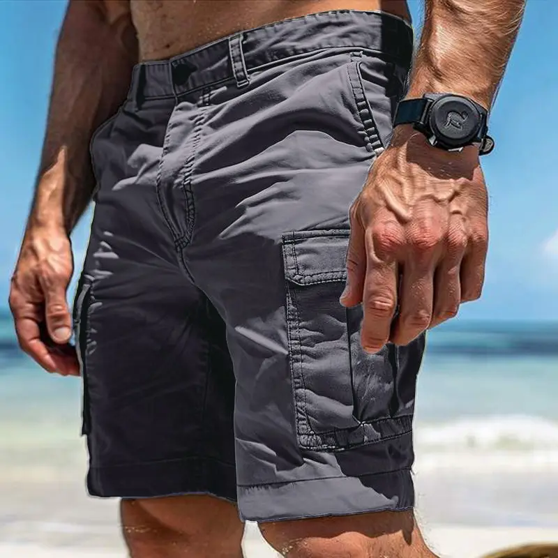 2025 Men's Camo Multi-Pocket Shorts Large - Image 2