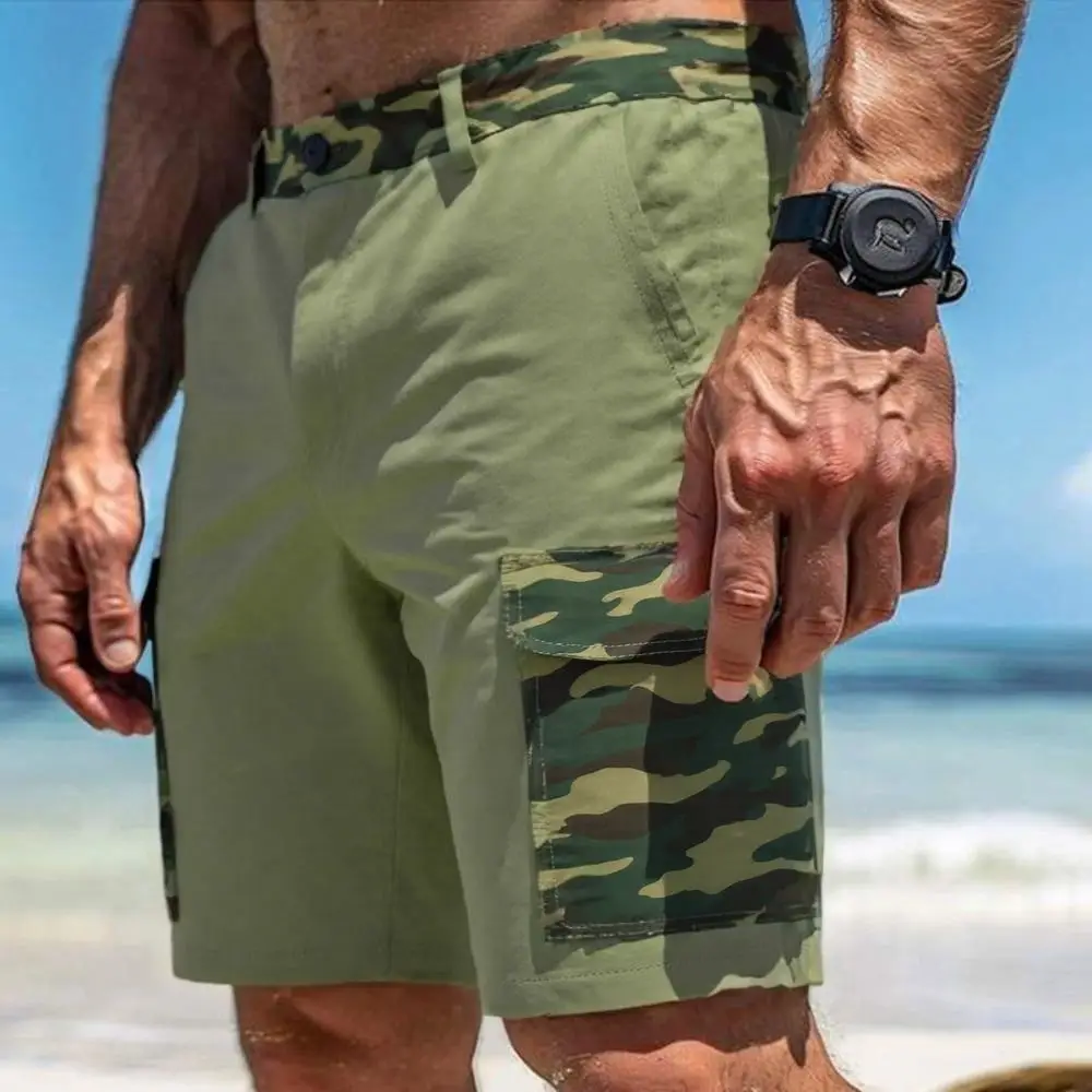 2025 Men's Camo Multi-Pocket Shorts Large - Image 6