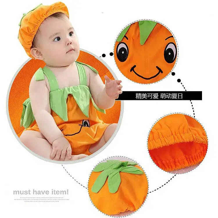 Baby Pumpkin Hat & Jumpsuit Set for Newborns - Image 4