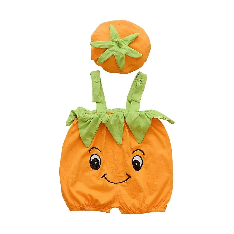 Baby Pumpkin Hat & Jumpsuit Set for Newborns - Image 6