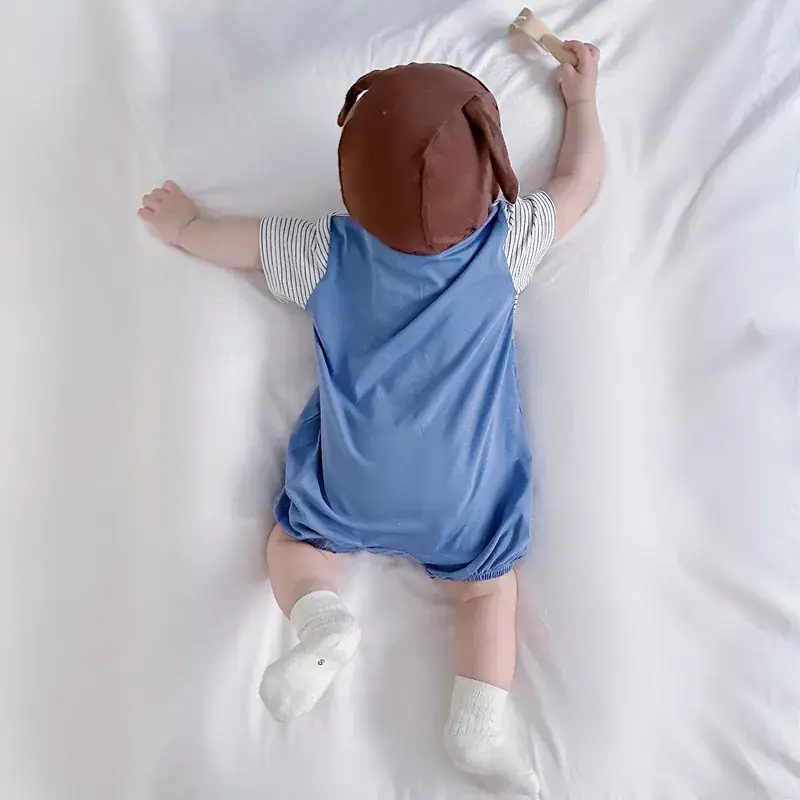 Baby Blue Striped Shorts Set for Boys Girls Newborn - Image 15