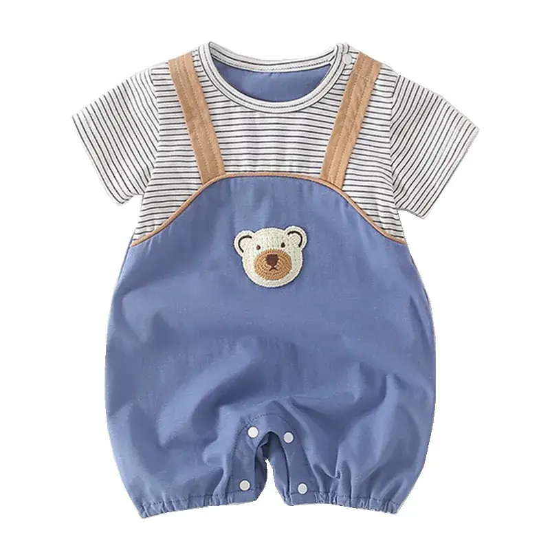 Baby Blue Striped Shorts Set for Boys Girls Newborn - Image 16