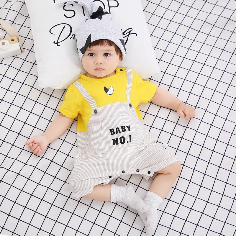 Baby Blue Striped Shorts Set for Boys Girls Newborn - Image 4