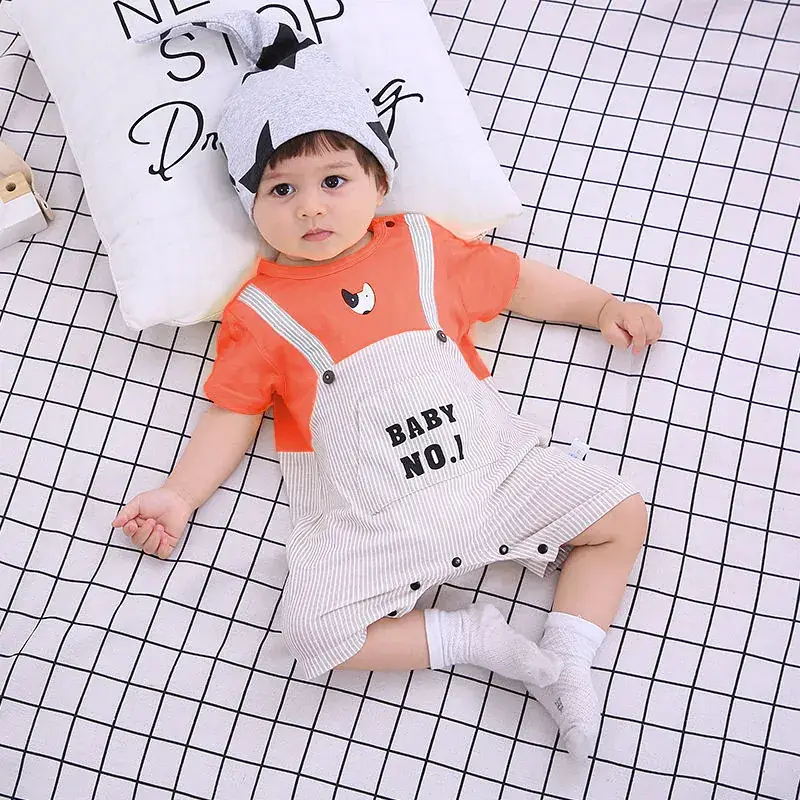 Baby Blue Striped Shorts Set for Boys Girls Newborn - Image 5