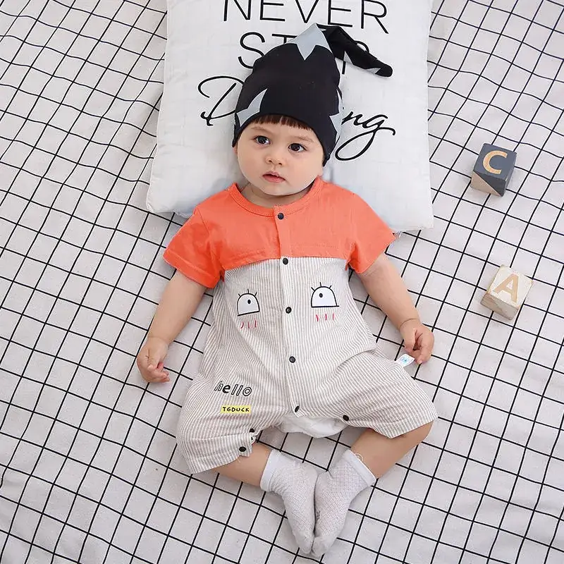 Baby Blue Striped Shorts Set for Boys Girls Newborn - Image 7