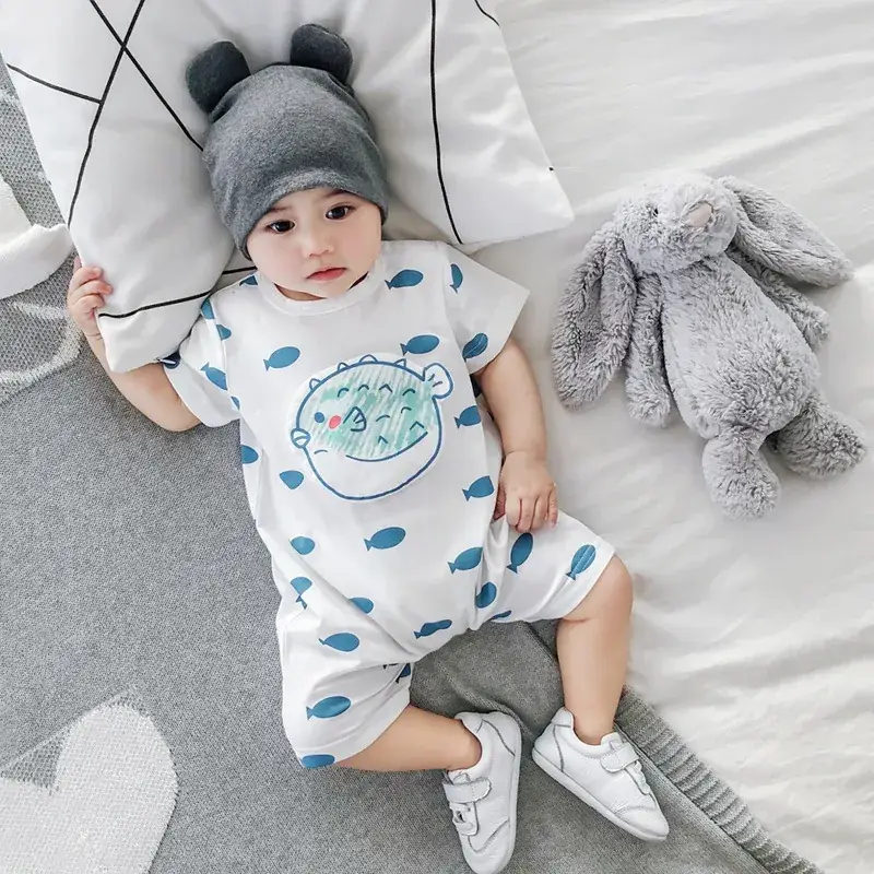 Baby Blue Striped Shorts Set for Boys Girls Newborn - Image 9