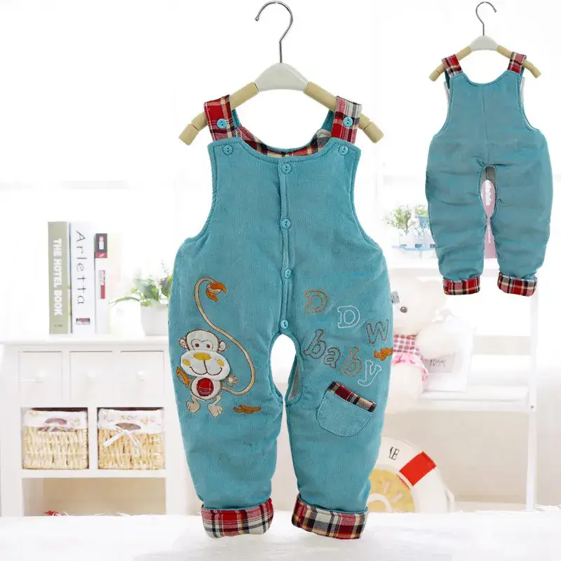 Baby's Fleece-Lined Sleeve Pants Set Open Fall Winter