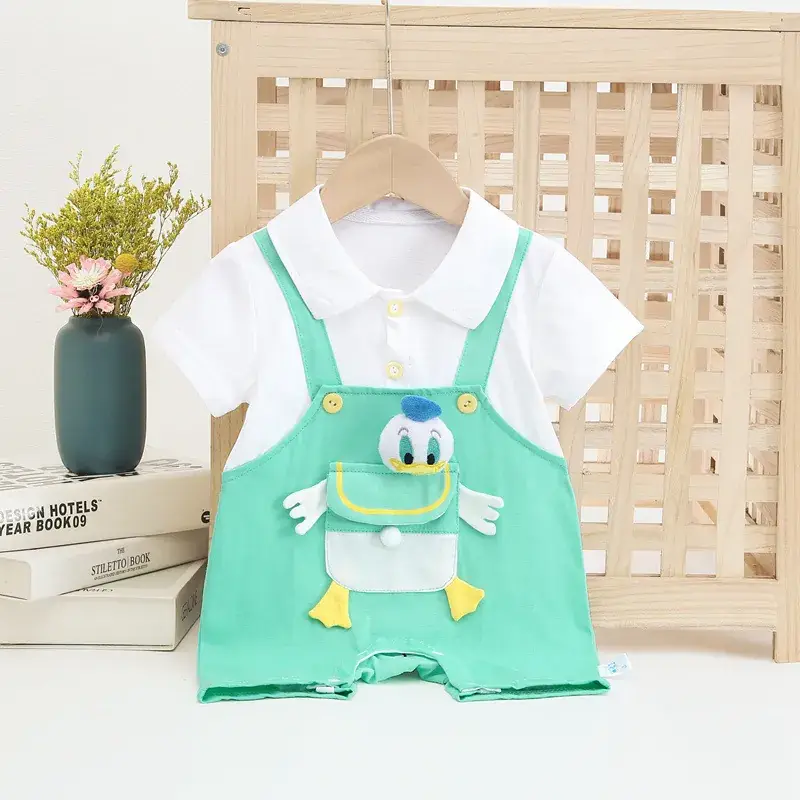 Newborn Baby Fart Coat Orange Polka Dot Shorts Set - Image 10