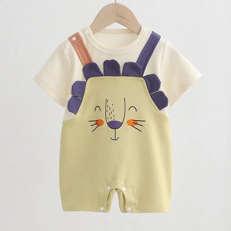 Newborn Baby Fart Coat Orange Polka Dot Shorts Set - Image 3