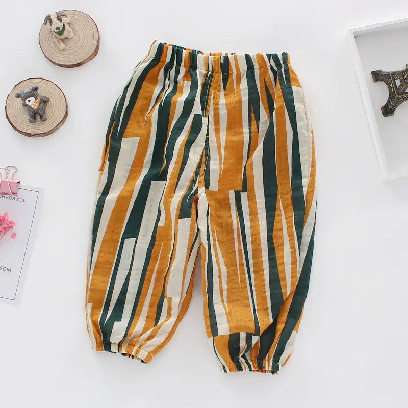 Western Style Striped Baby Pants Boys Girls Summer - Image 10