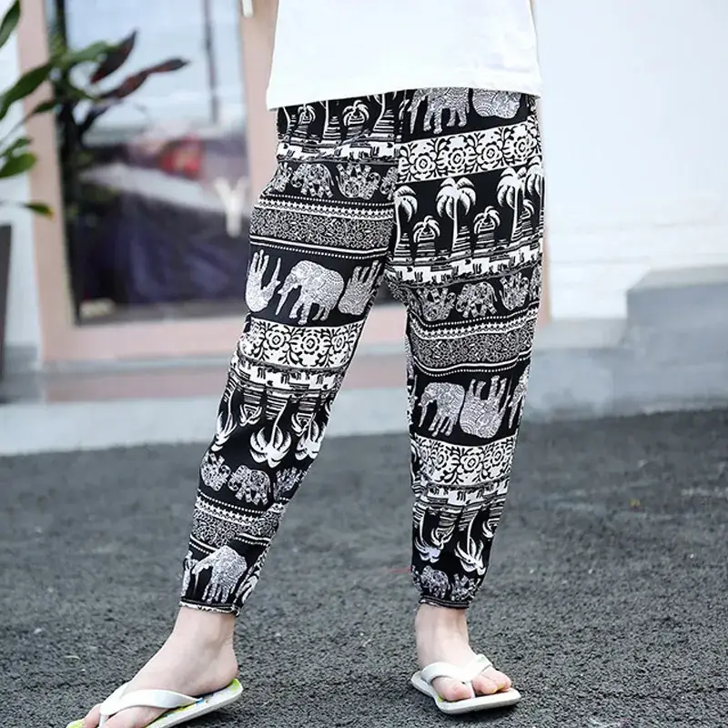 Western Style Striped Baby Pants Boys Girls Summer - Image 12