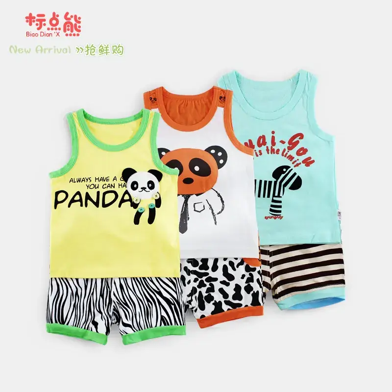Baby Sleeveless Sports Vest Shorts Set Mint Striped - Image 12