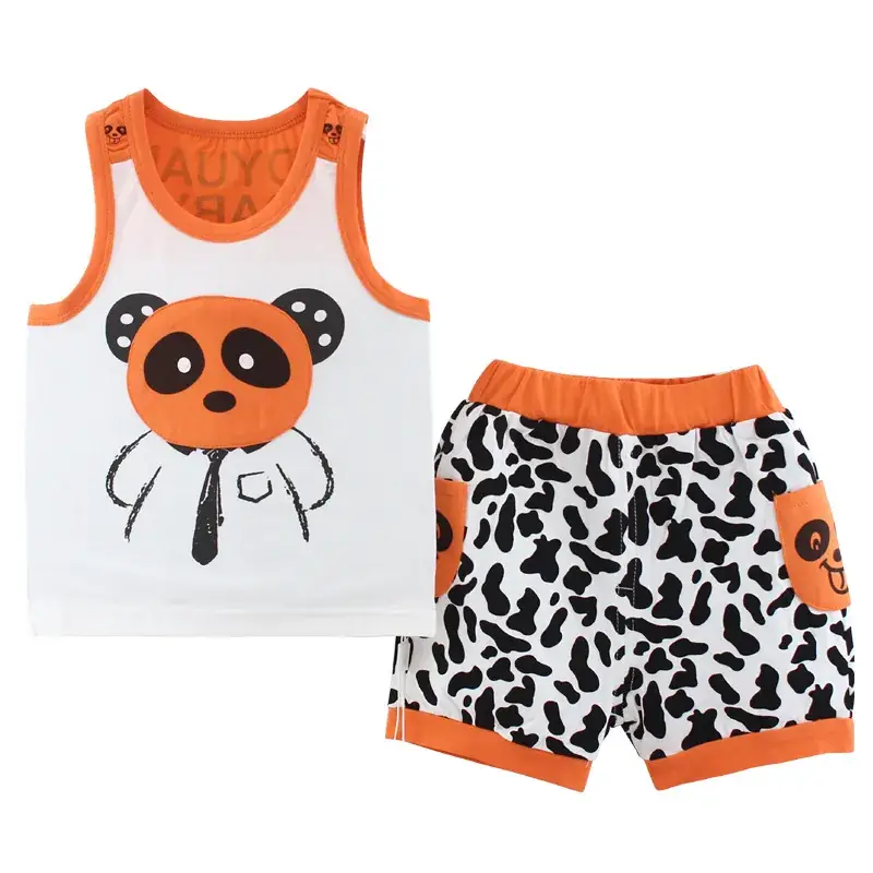 Baby Sleeveless Sports Vest Shorts Set Mint Striped - Image 16