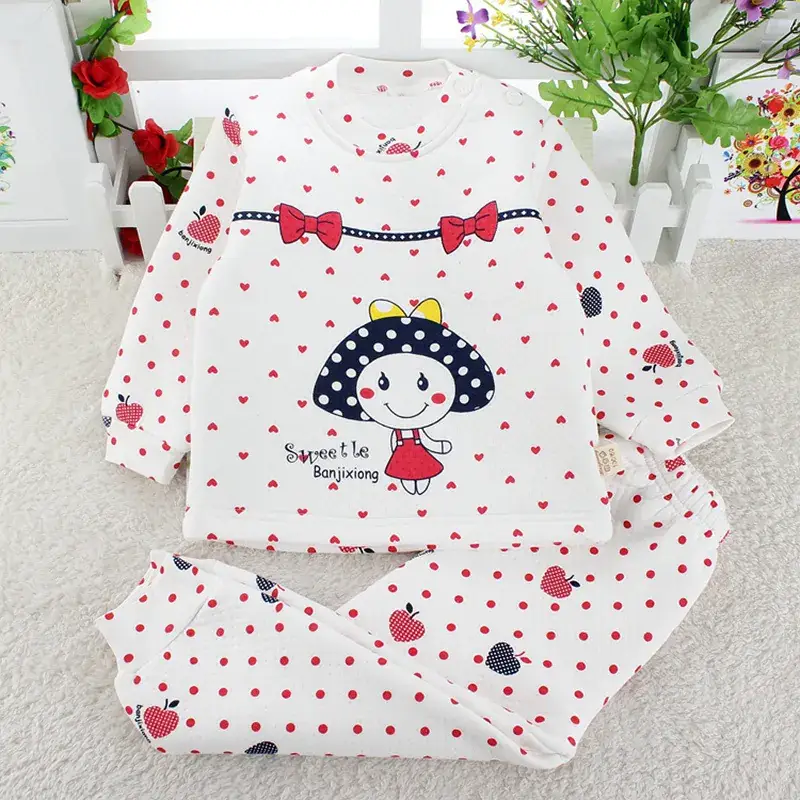 Fleece Lined Baby Underwear Set for Boys Girls