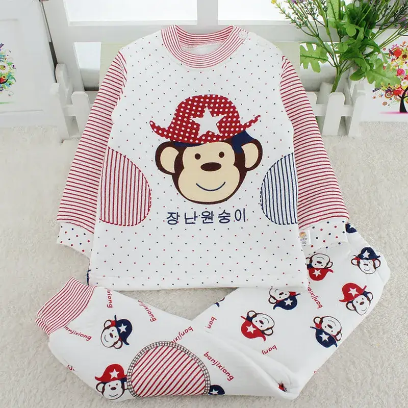 Fleece Lined Baby Underwear Set for Boys Girls