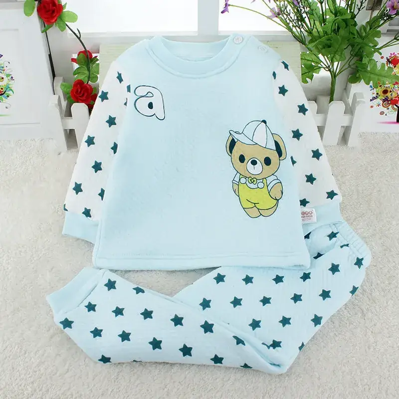 Fleece Lined Baby Underwear Set for Boys Girls