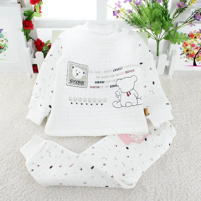 Fleece Lined Baby Underwear Set for Boys Girls