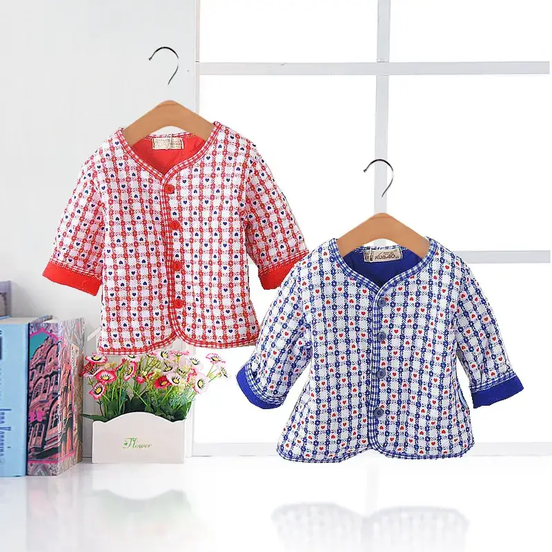 Newborn Baby Coat Blue Printed Clip Cotton Small - Image 2