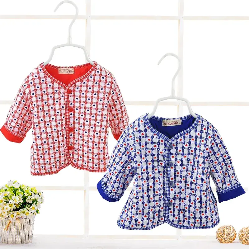 Newborn Baby Coat Blue Printed Clip Cotton Small - Image 3