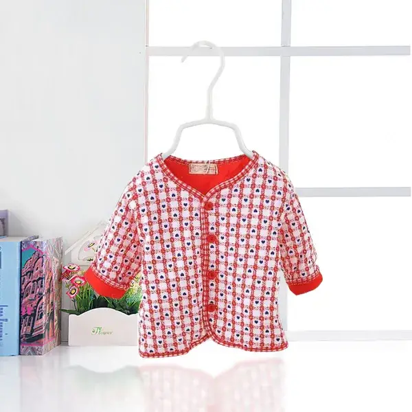 Newborn Baby Coat Blue Printed Clip Cotton Small - Image 4