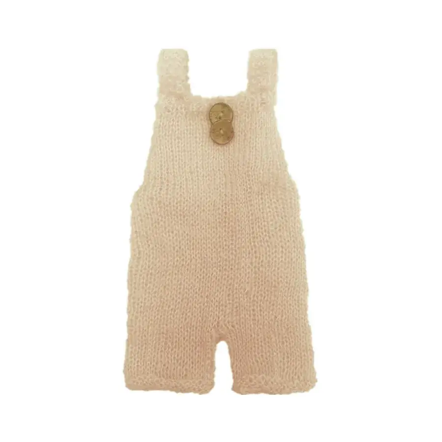 Newborn Pink Mohair Photo Jumpsuit for Baby - Image 3