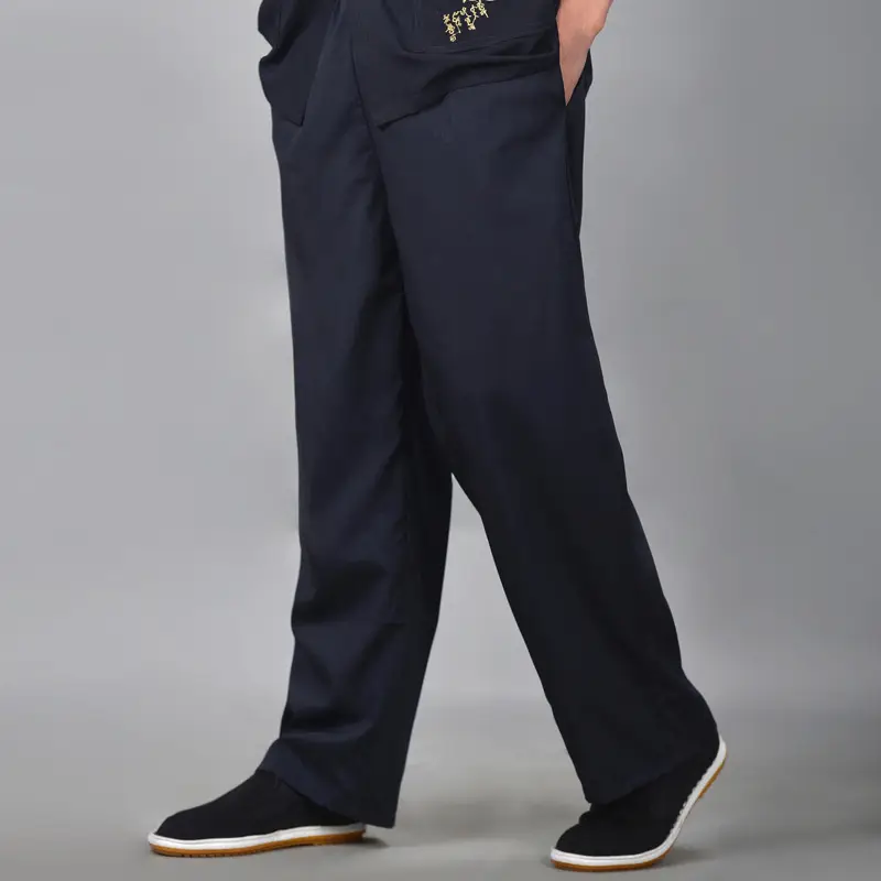 Men's Chinese-style Ruyi Pants Cream Loose Summer Wear - Image 6