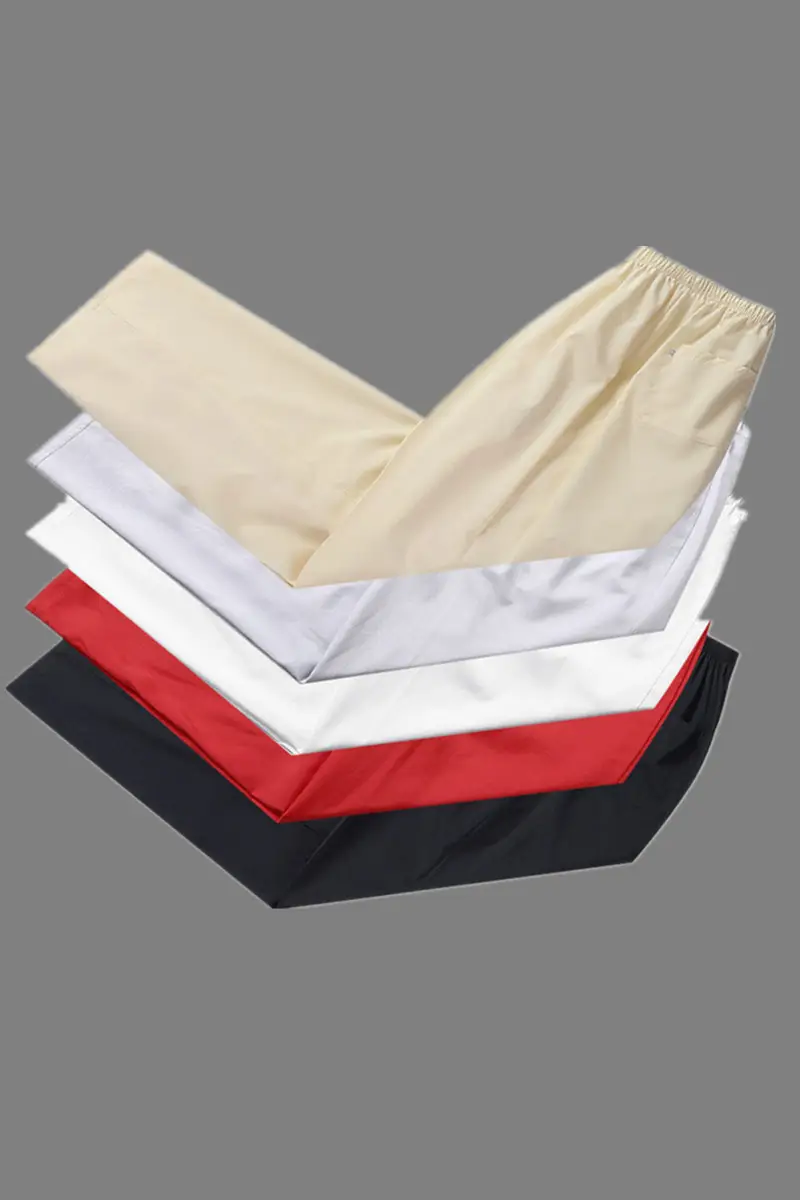 Men's Chinese-style Ruyi Pants Cream Loose Summer Wear — feature 6