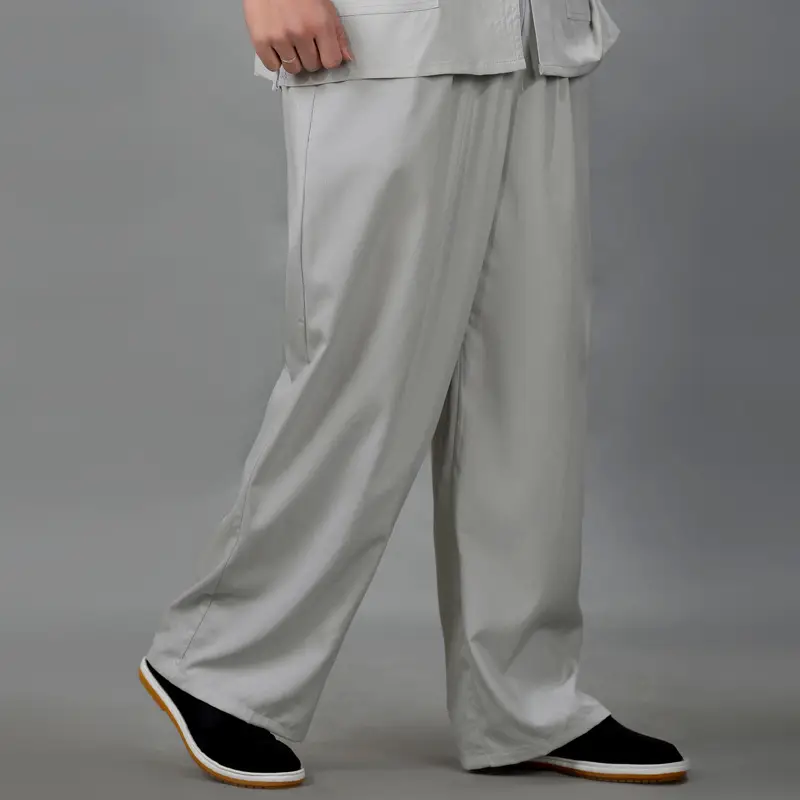 Men's Chinese-style Ruyi Pants Cream Loose Summer Wear - Image 2