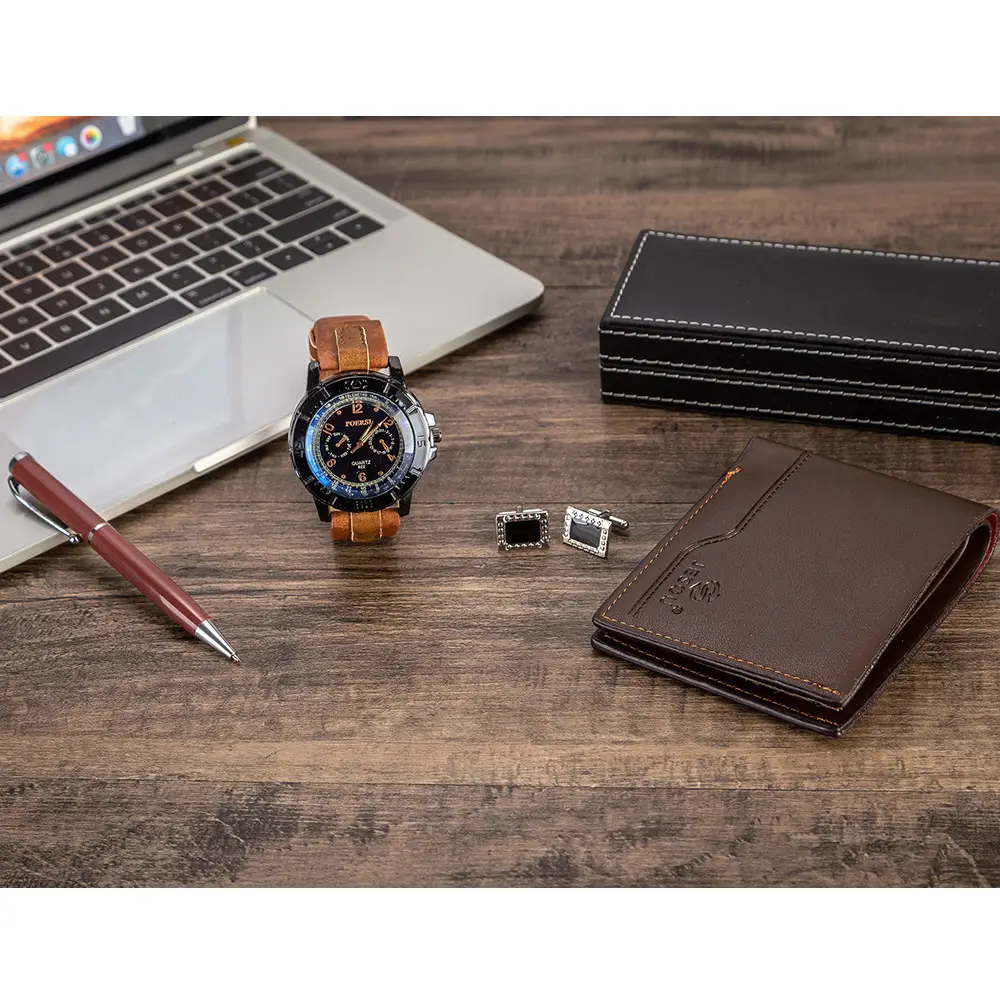 Men's Exquisite Gift Set with Watch, Wallet, Cufflinks & Pen - Image 4