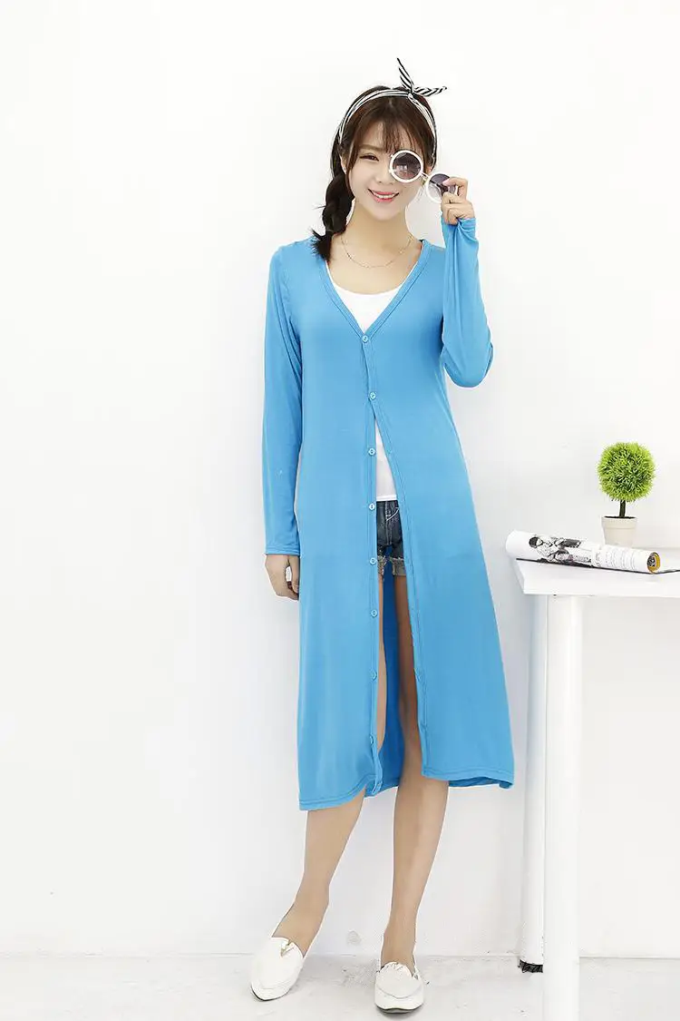 Women Long Sleeve Sun Protection Cardigan Black — feature 13