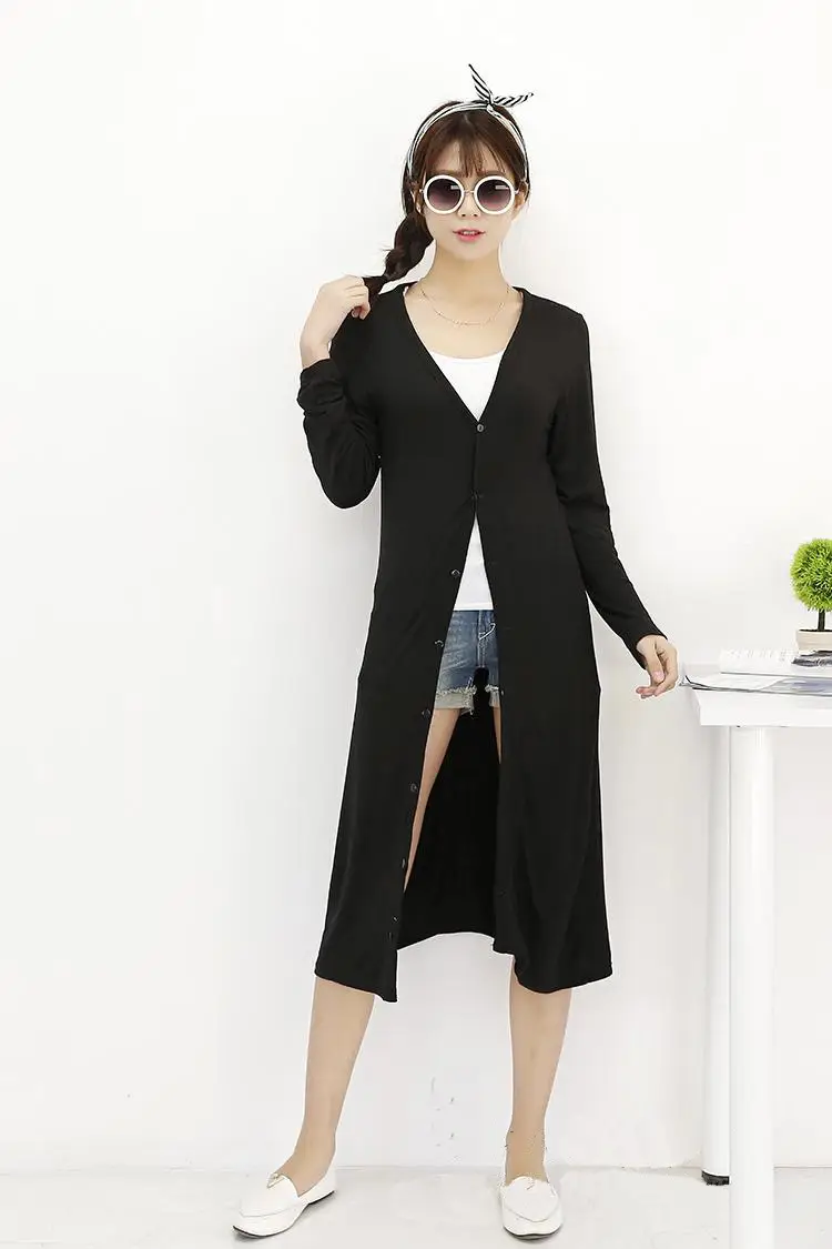 Women Long Sleeve Sun Protection Cardigan Black — feature 5