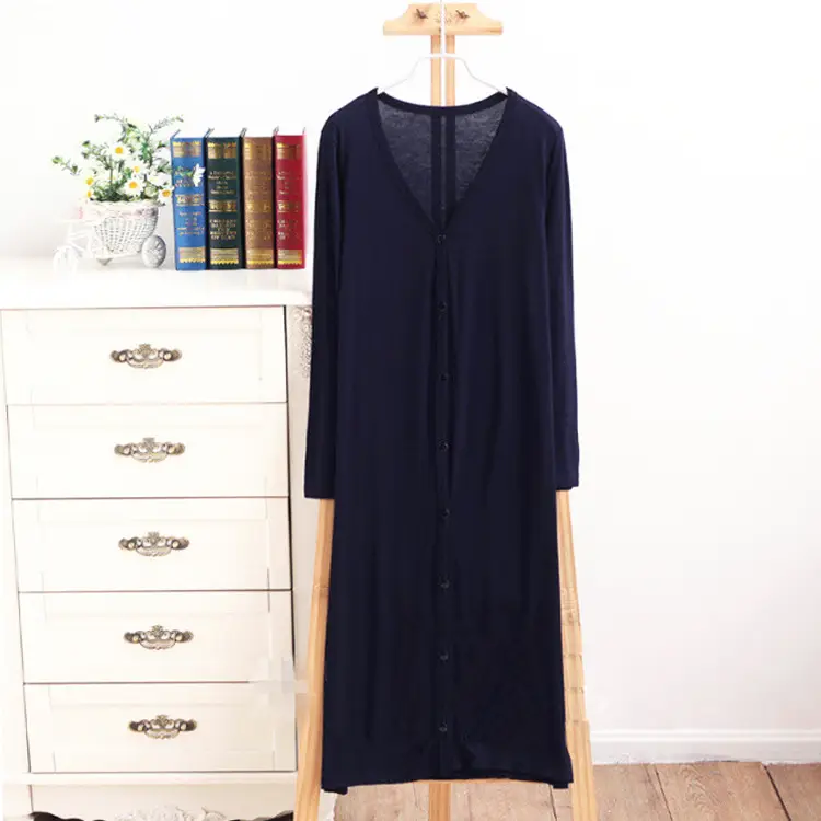 Women Long Sleeve Sun Protection Cardigan Black - Image 3