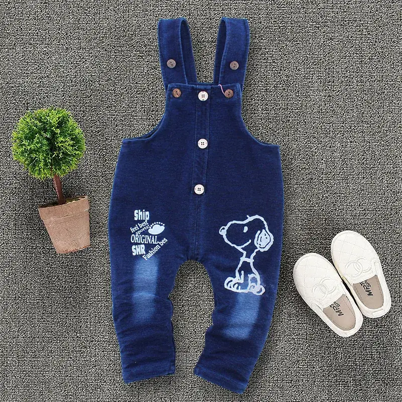 Green Cartoon Baby Strap Pants for Girls - Image 10