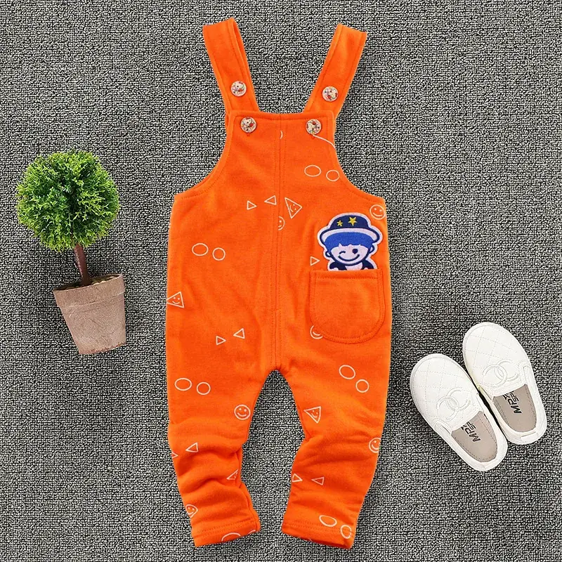 Green Cartoon Baby Strap Pants for Girls - Image 4