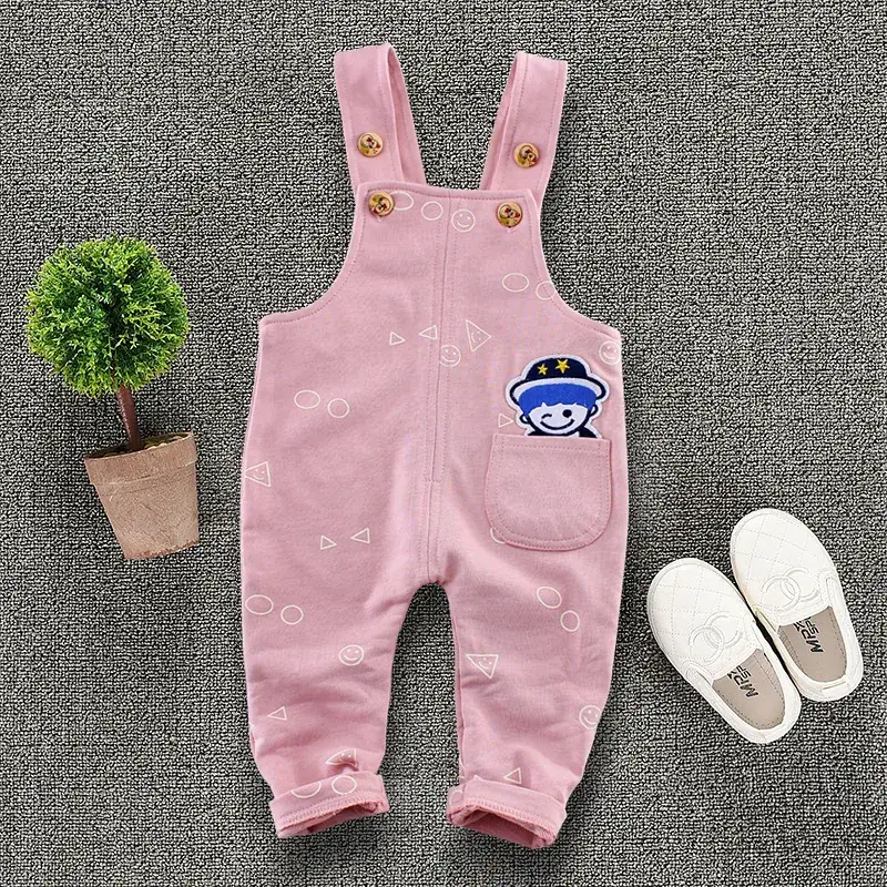 Green Cartoon Baby Strap Pants for Girls - Image 7