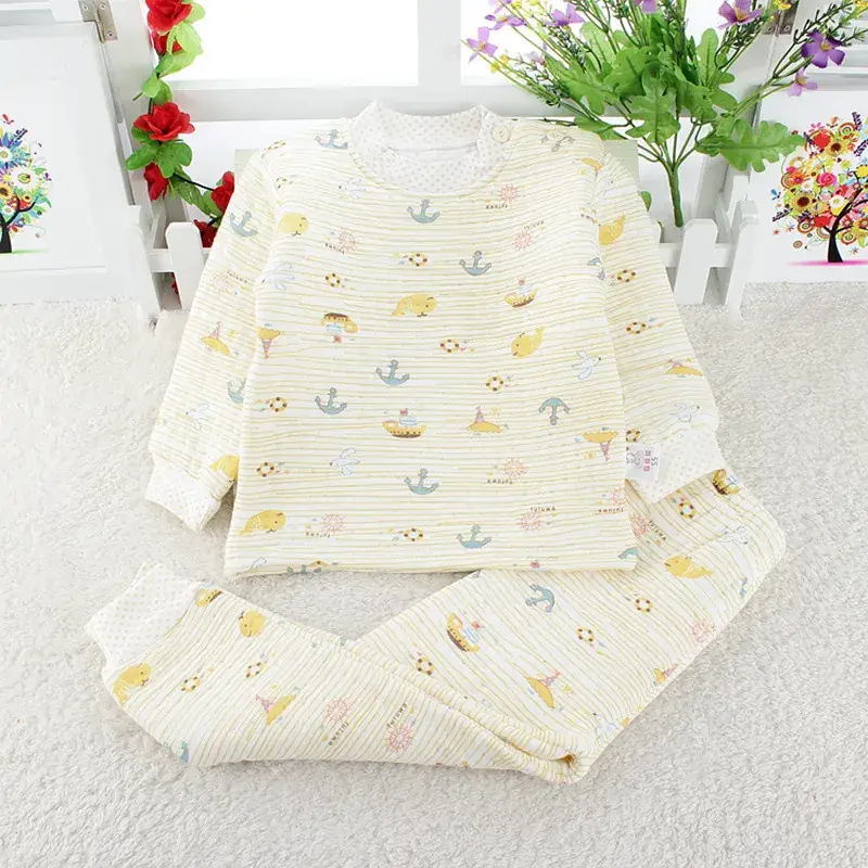 Children's Fleece Lined 3-Layer Warm Underwear Set - Image 3