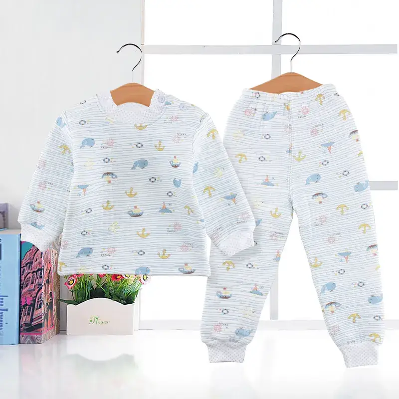 Children's Fleece Lined 3-Layer Warm Underwear Set - Image 11