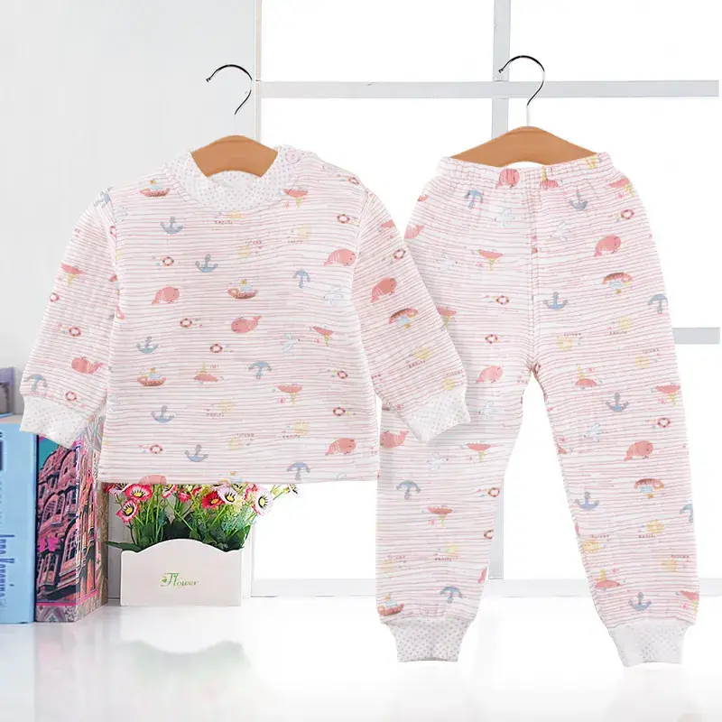 Children's Fleece Lined 3-Layer Warm Underwear Set - Image 12