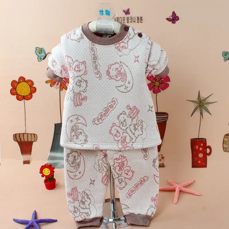 Children's Fleece Lined 3-Layer Warm Underwear Set - Image 8