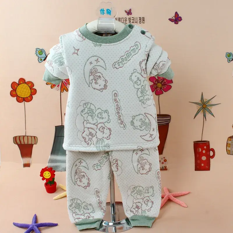Children's Fleece Lined 3-Layer Warm Underwear Set - Image 9