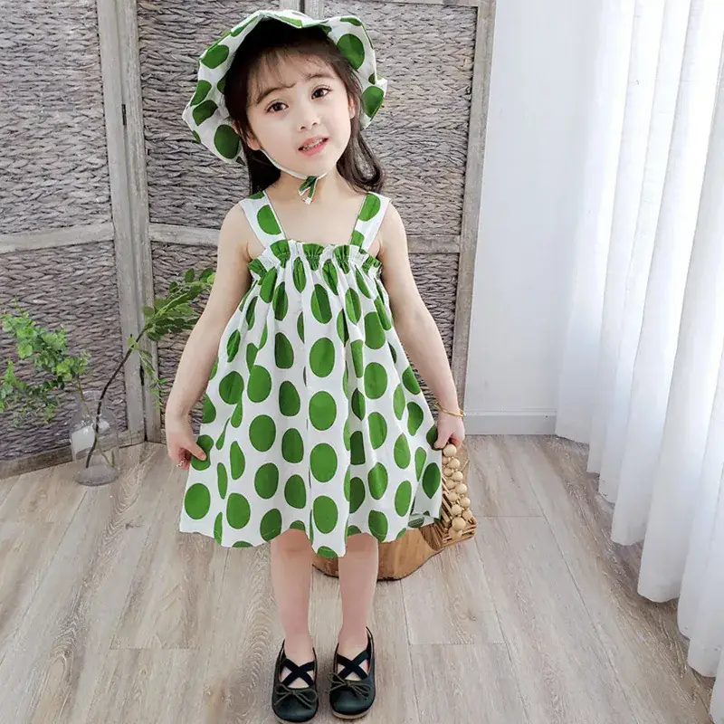 Polka Dot Strap Dress for Girls Summer Wear - Image 7
