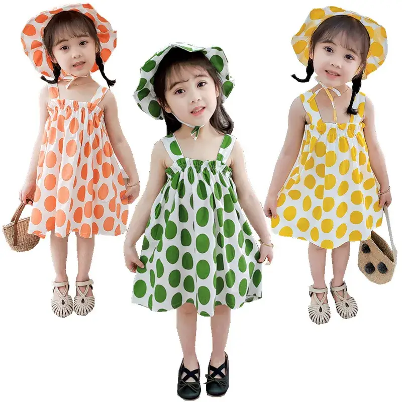 Polka Dot Strap Dress for Girls Summer Wear - Image 9