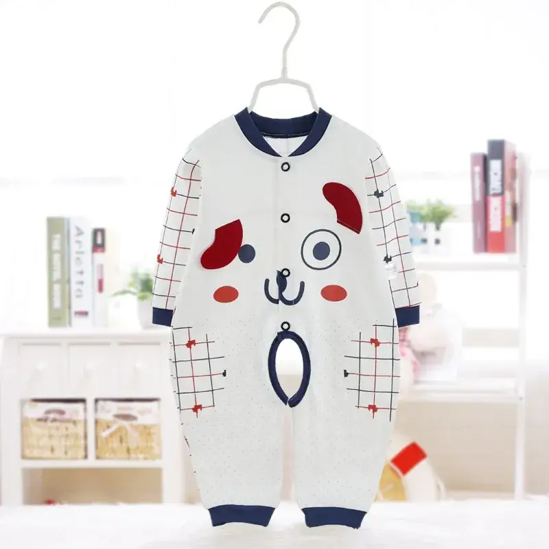Baby Hooded Onesies Green Pink Long Sleeve Romper - Image 3