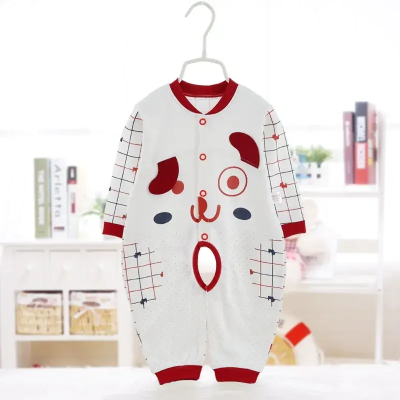Baby Hooded Onesies Green Pink Long Sleeve Romper - Image 4