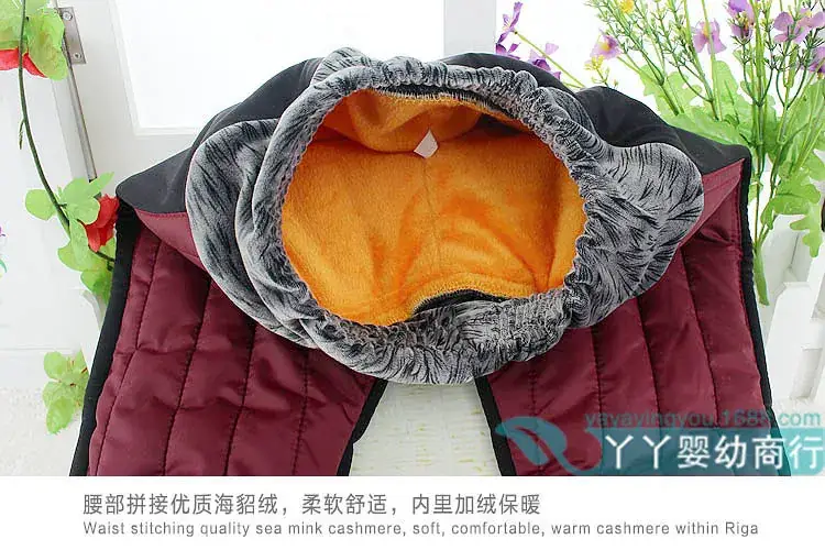 Children's Fleece Padded Leggings Red Warm Pants — feature 12