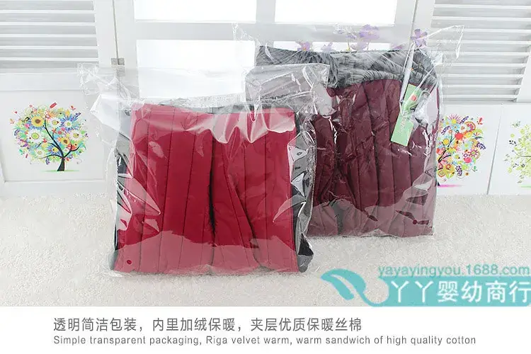 Children's Fleece Padded Leggings Red Warm Pants — feature 19